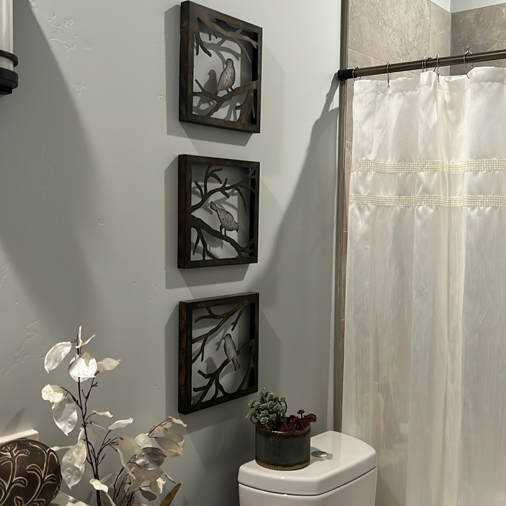 Metal bird wall pictures
